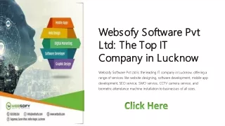 Websofy Software Pvt Ltd - Best SEO Service Provider in Lucknow