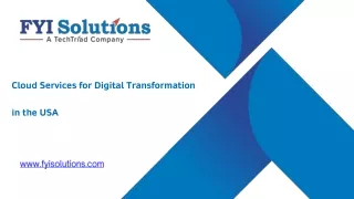 Businesses for the Digital Age with Cloud Services | FYI Solutions