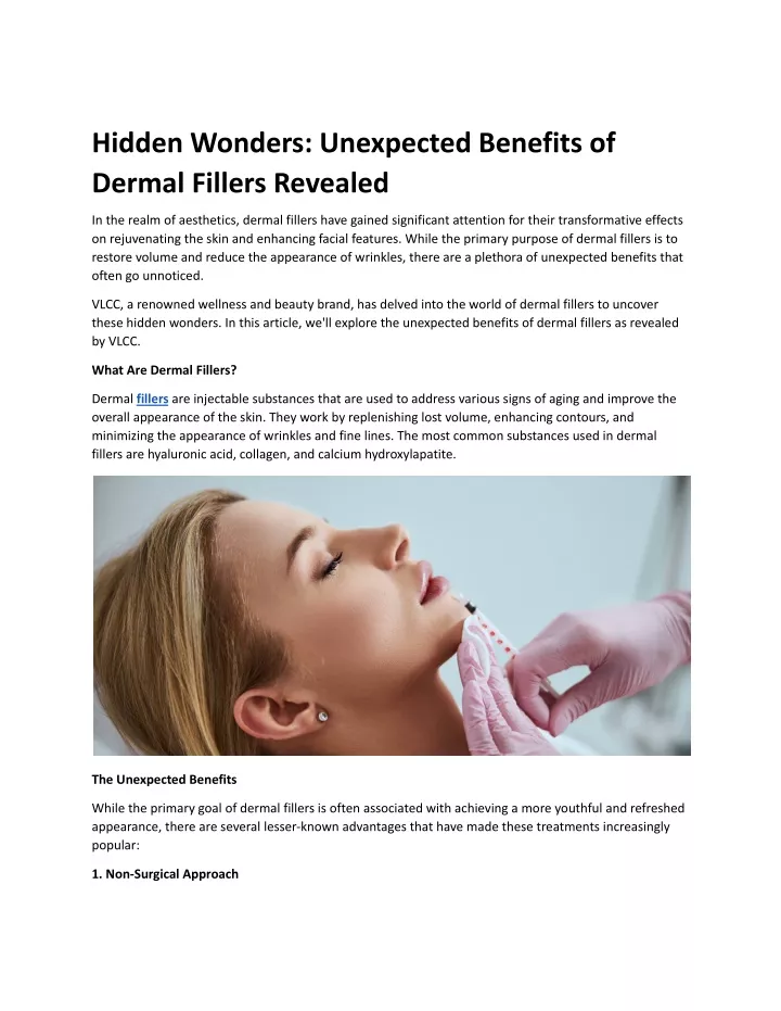 hidden wonders unexpected benefits of dermal