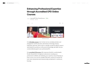 Accredited CPD Online Courses