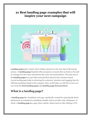 21 Best landing pages examples that will inspire your next campaign