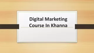 Digital Marketing Course In Khanna