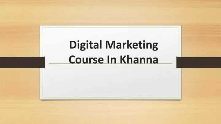 digital marketing course in khanna