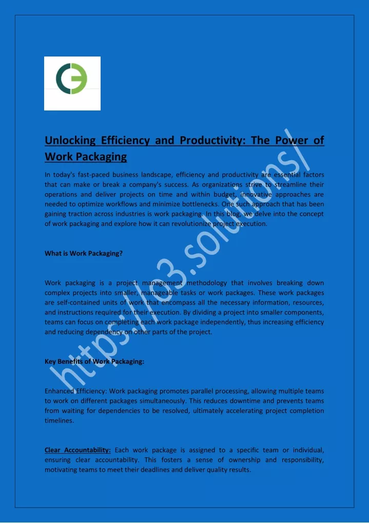 unlocking efficiency and productivity the power