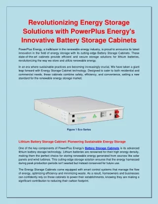 PowerPlus Energy - Energy Storage Solutions