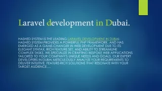 Laravel development in dubai