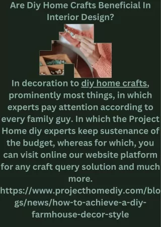 Are Diy Home Crafts Beneficial In Interior Design