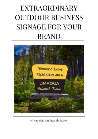 Extraordinary Outdoor Business Signage for Your Brand