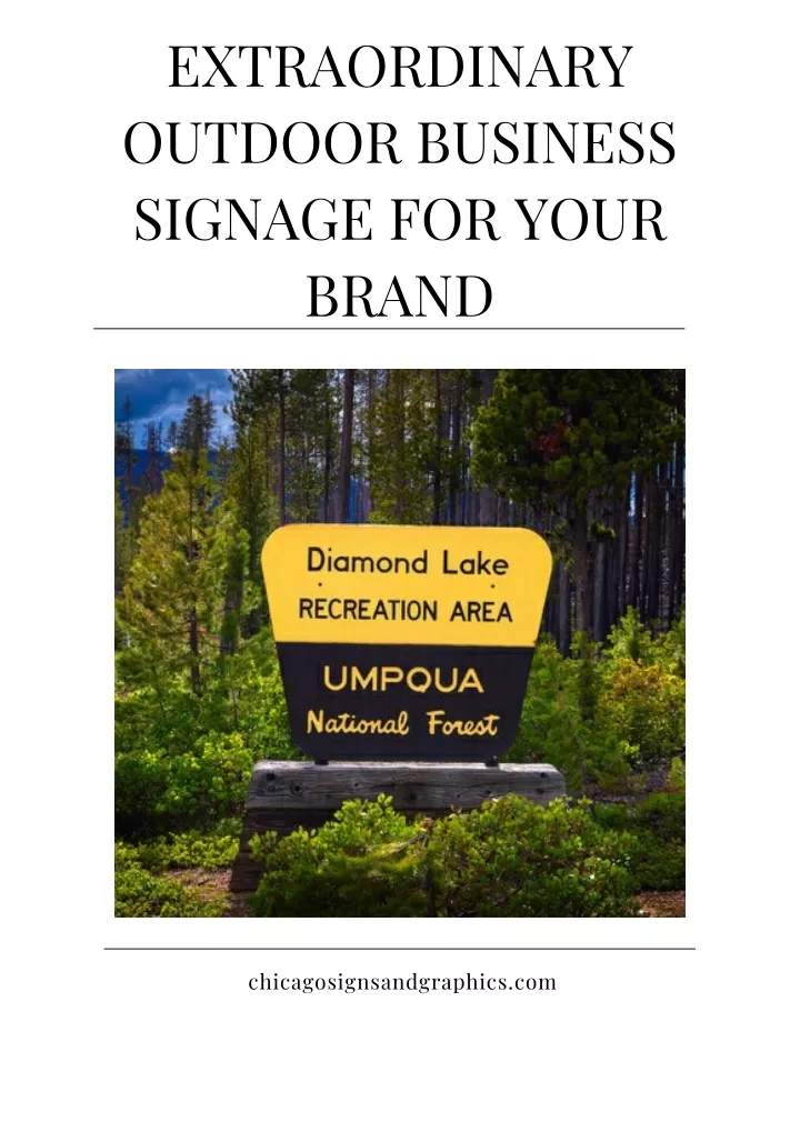 extraordinary outdoor business signage for your