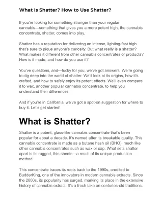What Is Shatter_ How to Use Shatter_