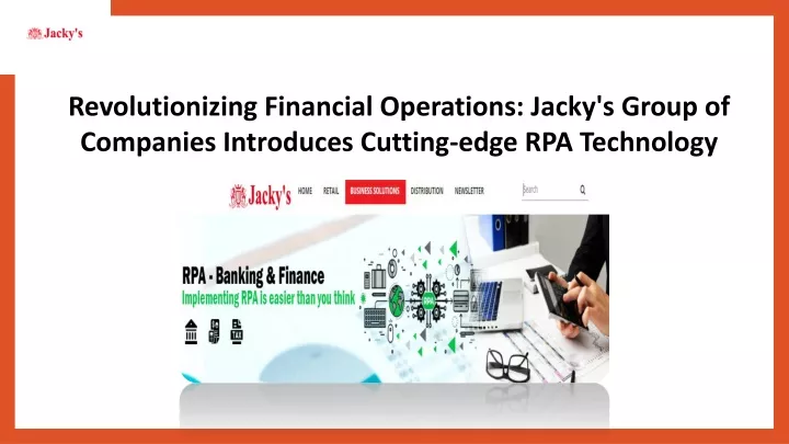 revolutionizing financial operations jacky