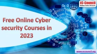 Free Online Cybersecurity Courses in 2023 - EC Council