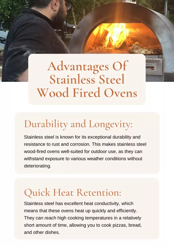 advantages of stainless steel wood fired ovens