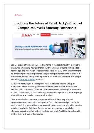 introducing the future of retail jacky s group