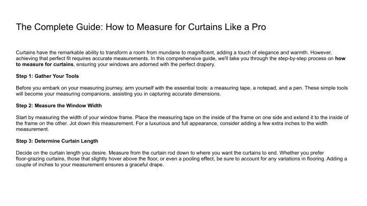 the complete guide how to measure for curtains