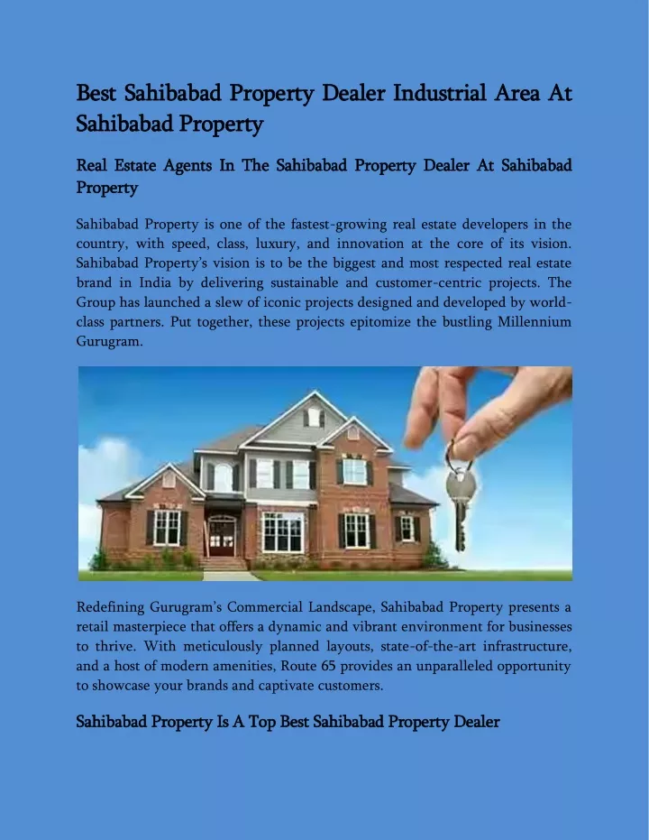 best sahibabad property dealer industrial area