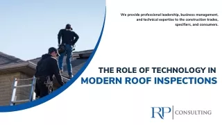 The Role of Technology in Modern Roof Inspections