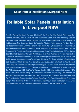 Solar Liverpool