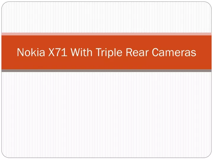 nokia x71 with triple rear cameras