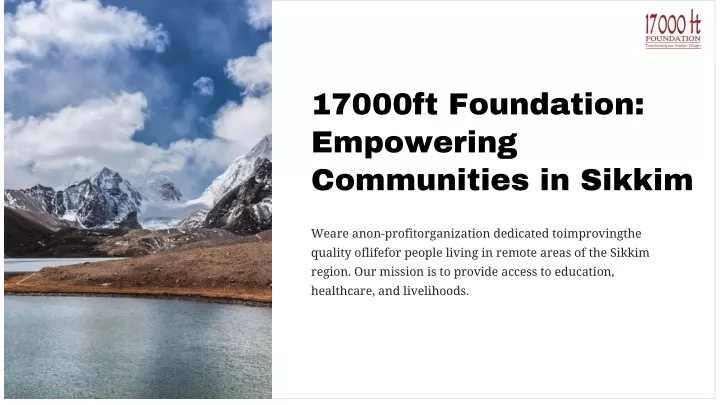 17000ft foundation empowering communities