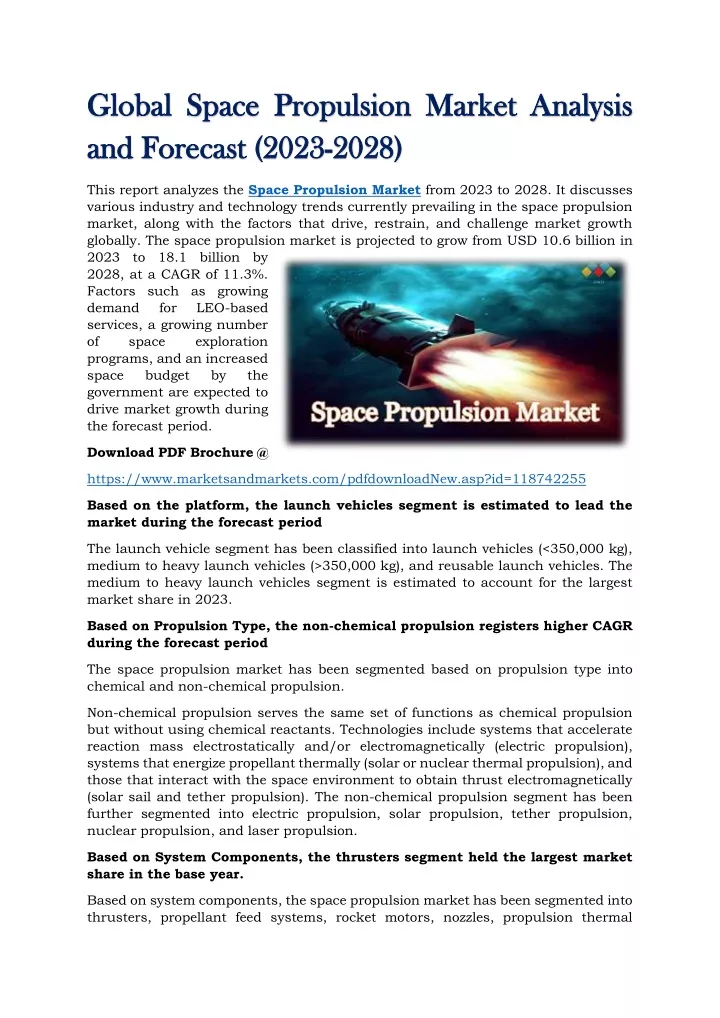 global space propulsion market analysis global