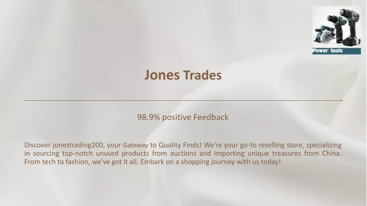 jones trades