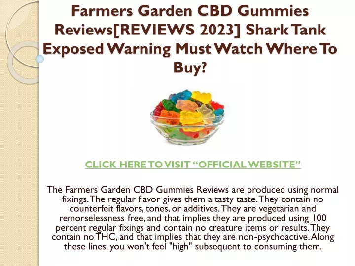 farmers garden cbd gummies reviews reviews 2023