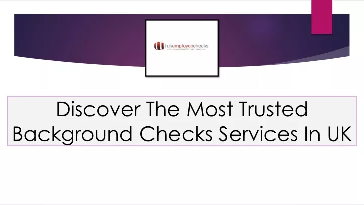 discover the most trusted background checks services in uk