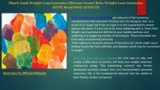 Shark Tank Weight Loss Gummies