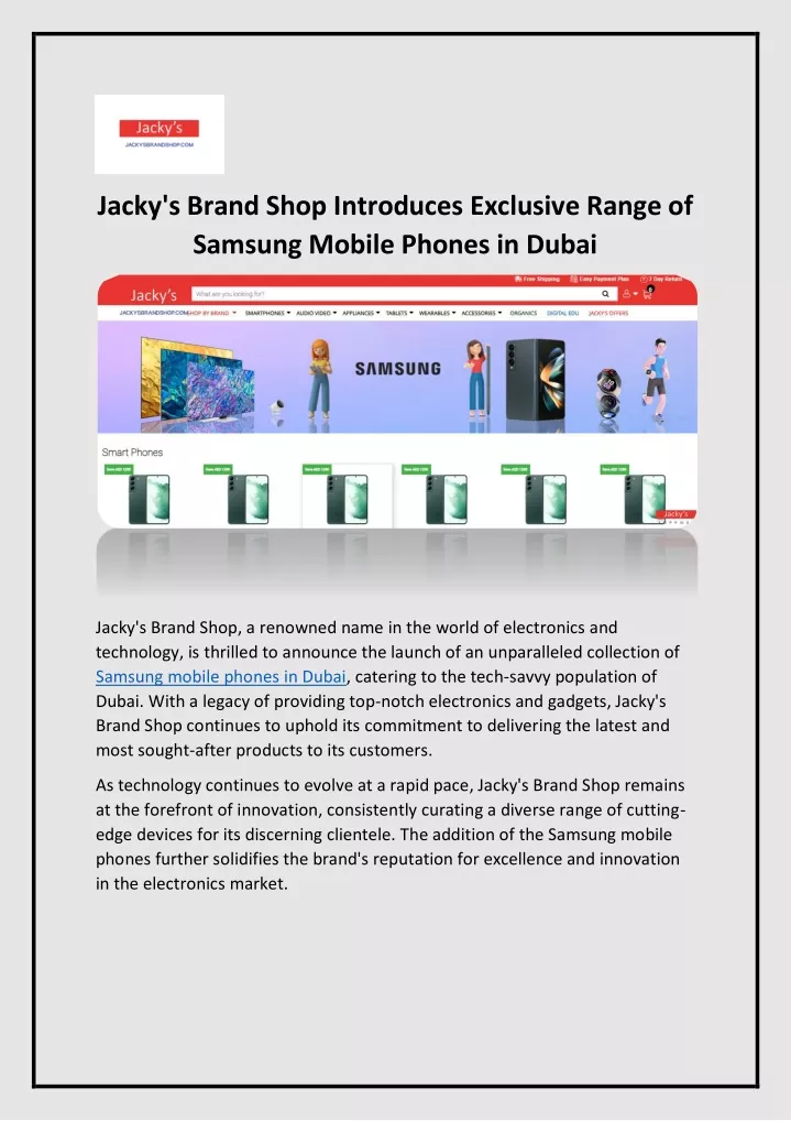 jacky s brand shop introduces exclusive range
