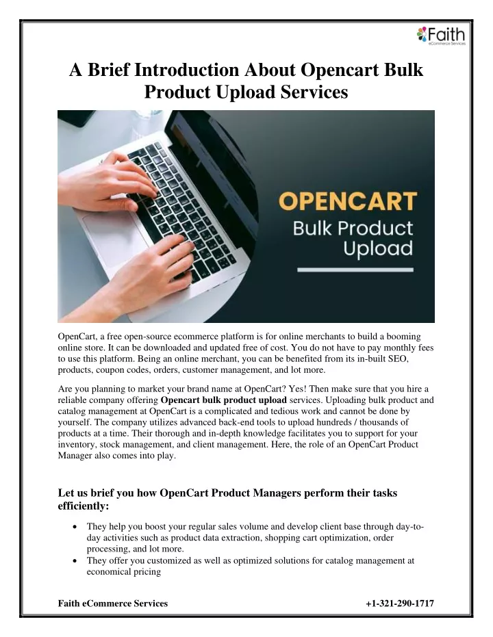 a brief introduction about opencart bulk product
