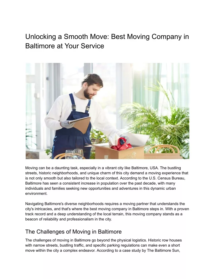 unlocking a smooth move best moving company