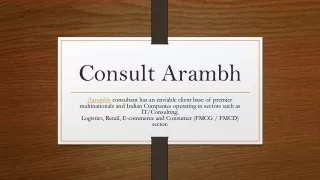 Consult Arambh
