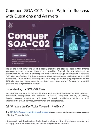 conquer soa c02 your path to success with