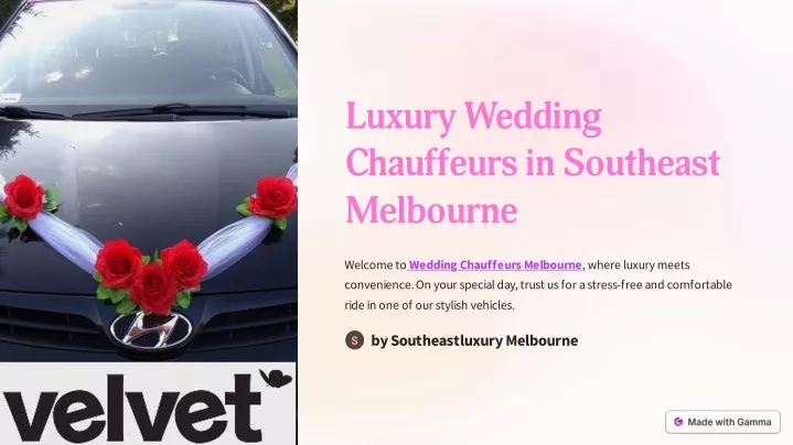 luxury wedding chauffeurs in southeast melbourne