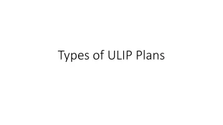types of ulip plans