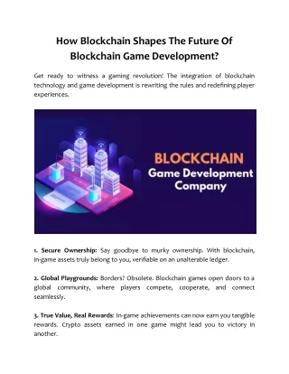 how blockchain shapes the future of blockchain