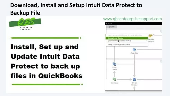 download install and setup intuit data protect to backup file