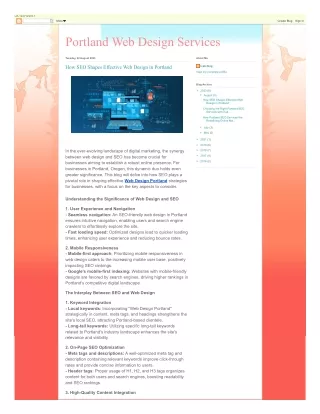 How SEO Shapes Effective Web Design in Portland