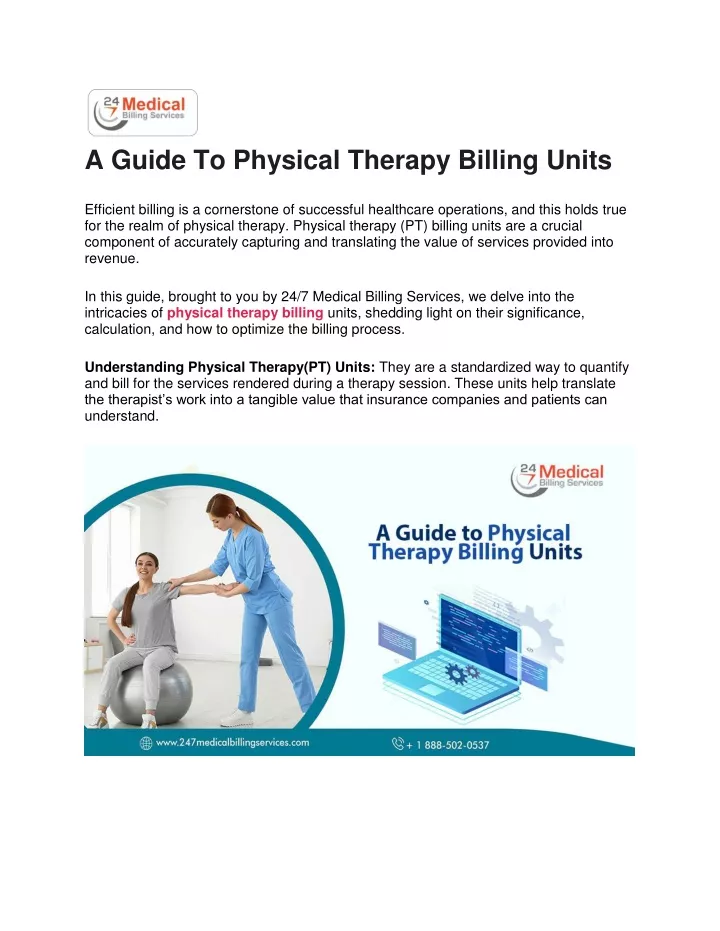 a guide to physical therapy billing units