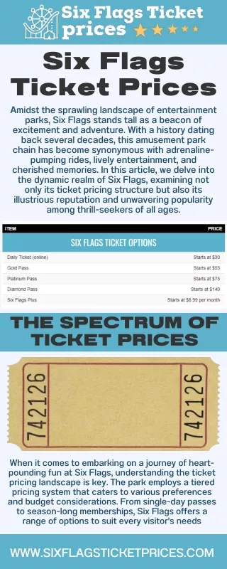 six flags ticket prices amidst the sprawling