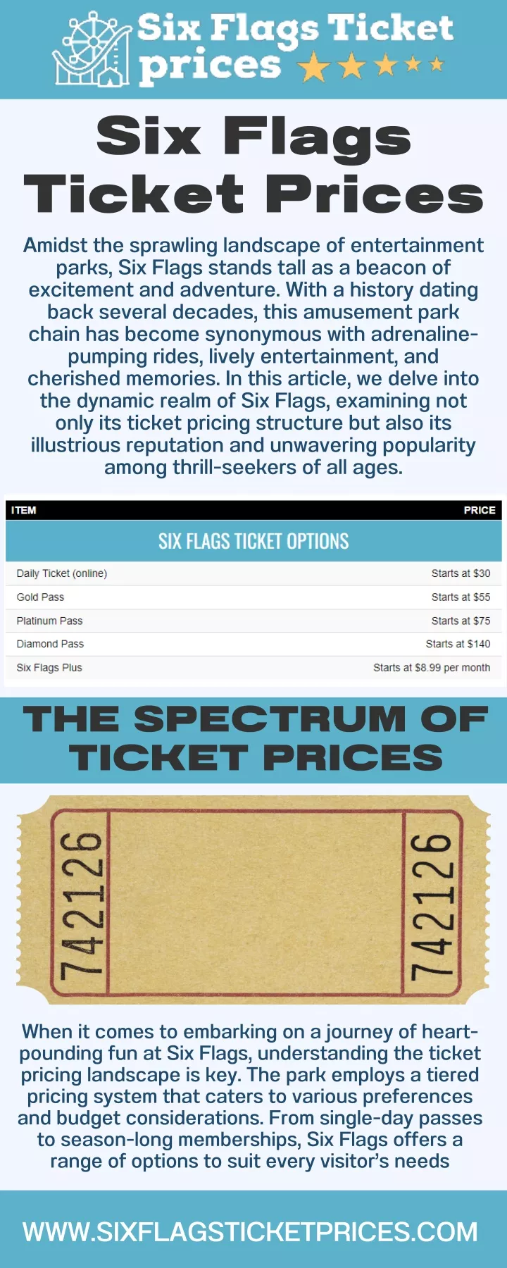 six flags ticket prices amidst the sprawling