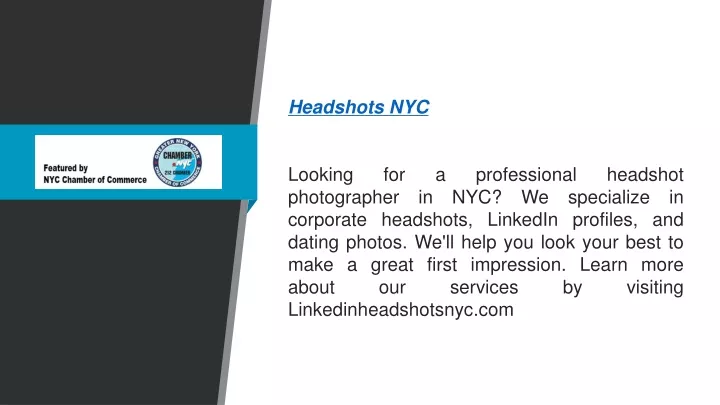 headshots nyc looking for a professional headshot