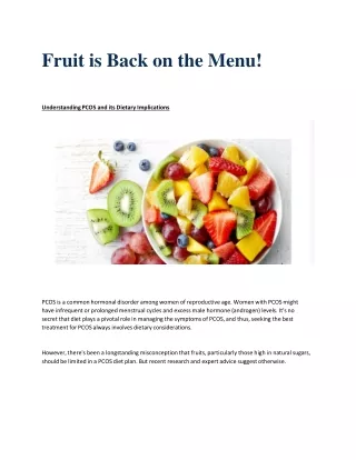 Fruit is Back on the Menu. (1)