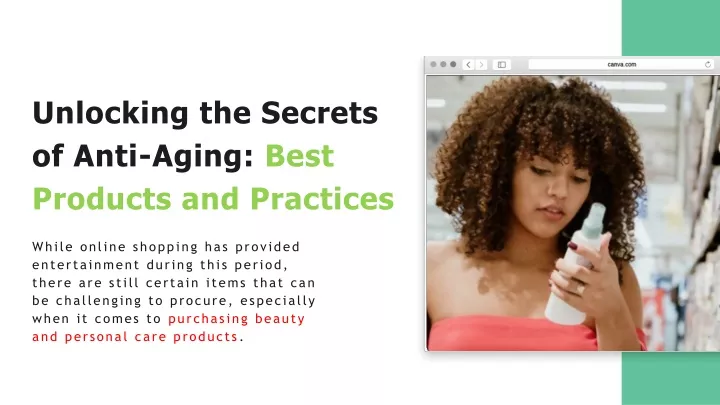 unlocking the secrets of anti aging best products and practices