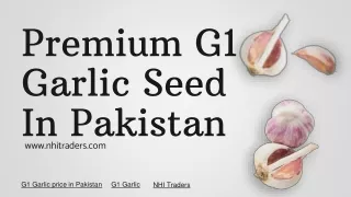 Unveiling G1 Garlic: Your Path to Exquisite Flavors with NHI Traders