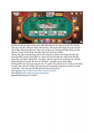 Bull bull là gì? Mẹo chơi game bull bull luôn thắng tại 12bet