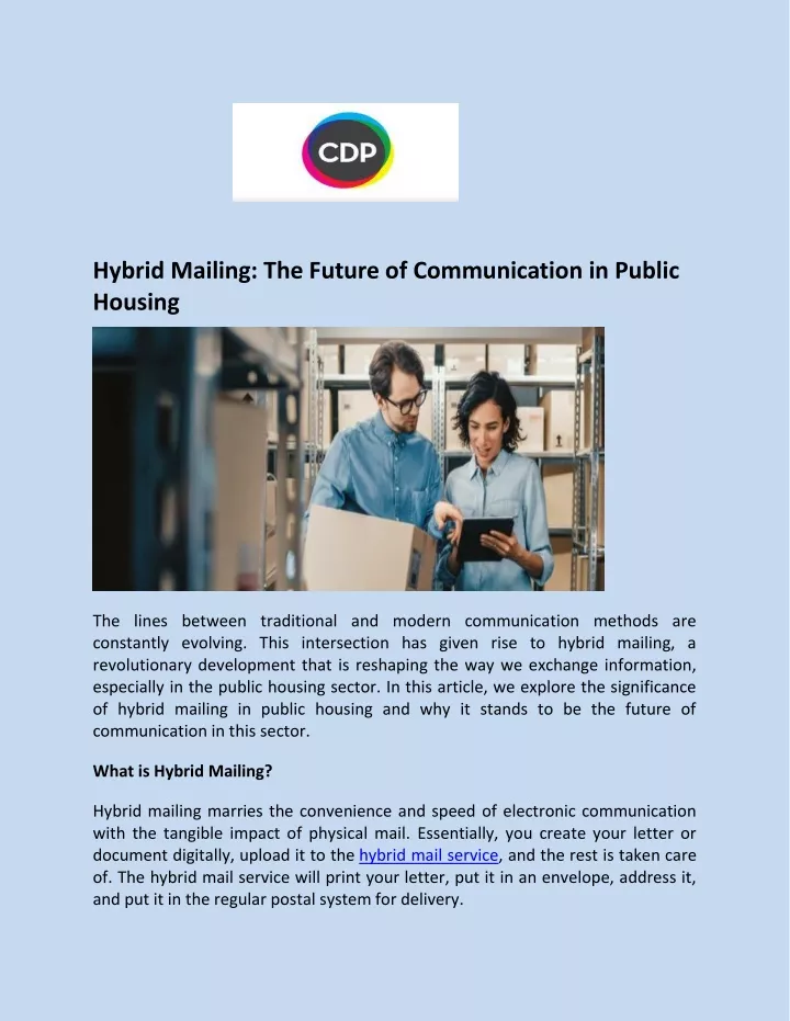 hybrid mailing the future of communication