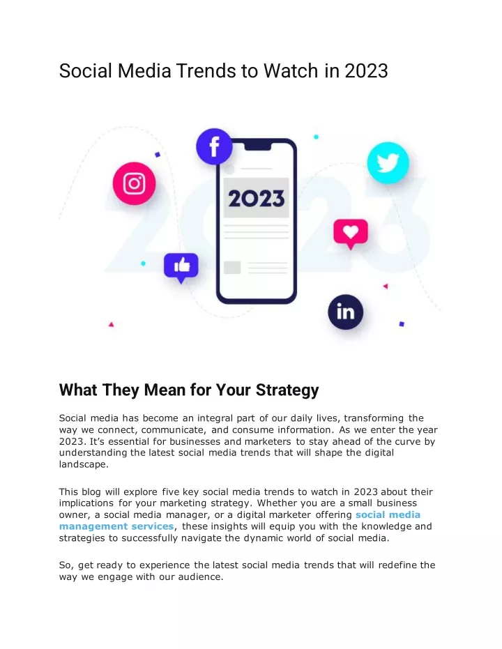 social media trends to watch in 2023