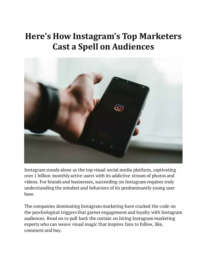 here s how instagram s top marketers cast a spell